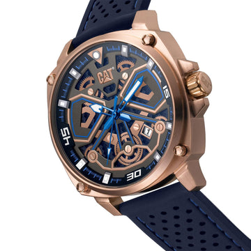 CAT Tokyo Black Dial Calendar Leather Men’s Watch | AJ.191.21.126